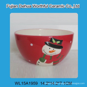 Handbemalt Weihnachten Keramik Schneemann Schüssel für Küche
